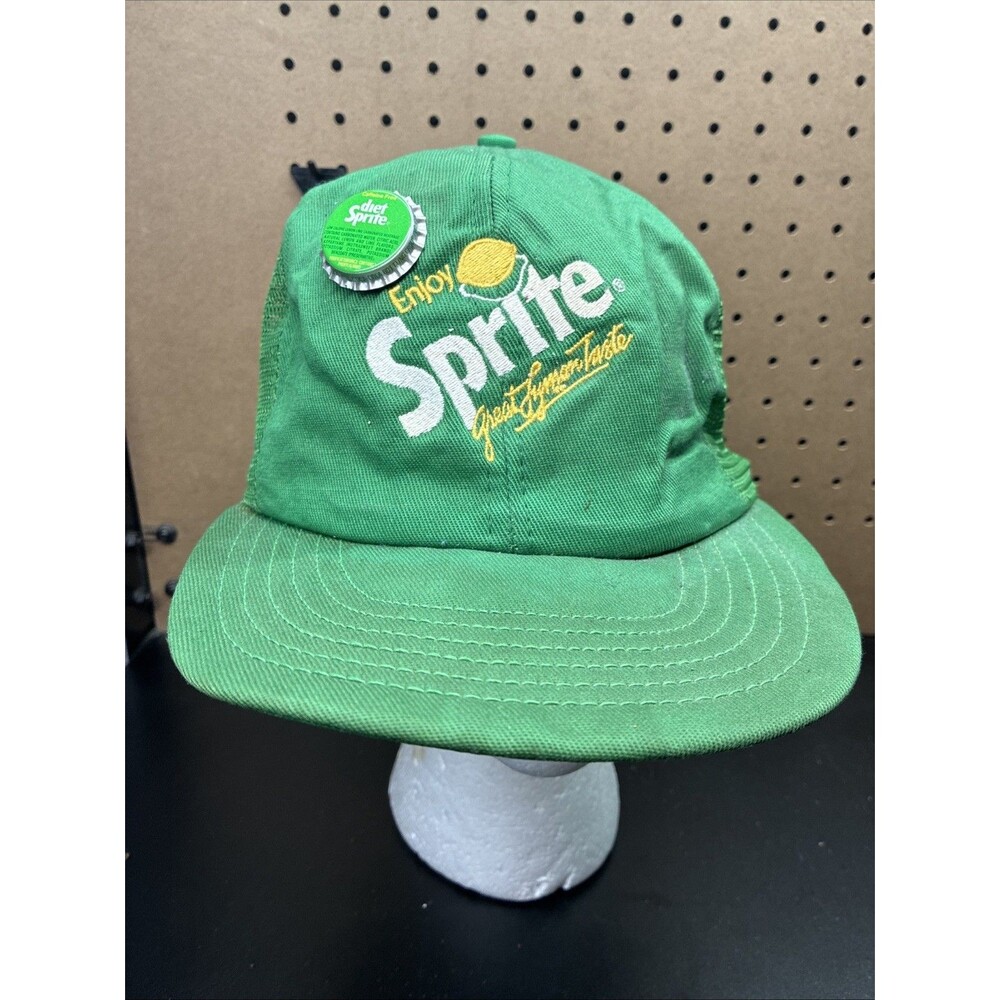 Vtg. Snap Back Trucker Hat Enjoy Sprite One Size Delong Sportswear